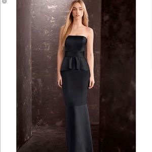 Vera Wang White Label Black Peplum Dress -NWT